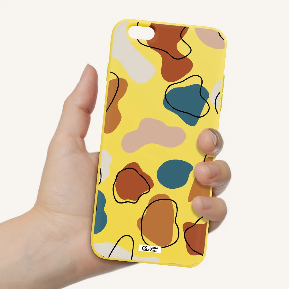 Boho Art Apple iPhone 6S Silicone canary yellow Case