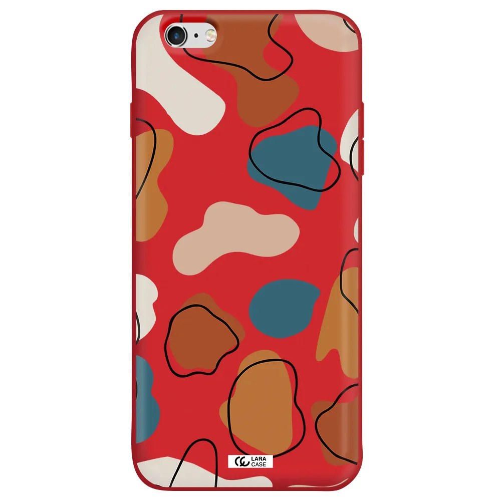 Boho Art Apple iPhone 6S Silicone Imperial Red Case
