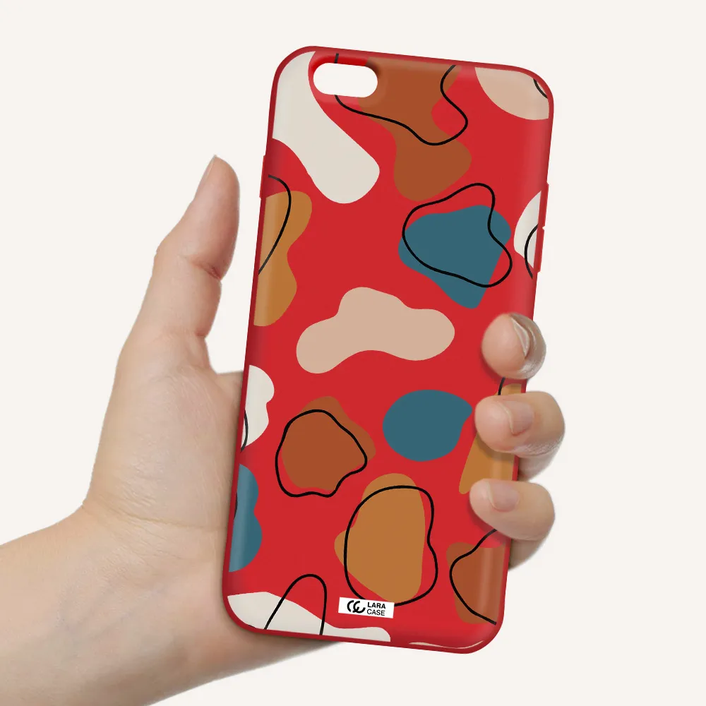 Boho Art Apple iPhone 6S Silicone Imperial Red Case