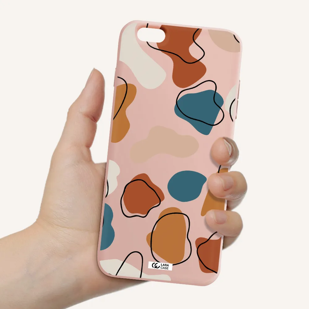Boho Art Apple iPhone 6S Silicone pastel pink Case