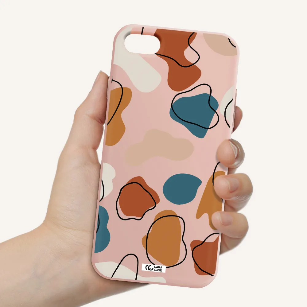 Boho Art Apple iPhone 7 Silicone pastel pink Case