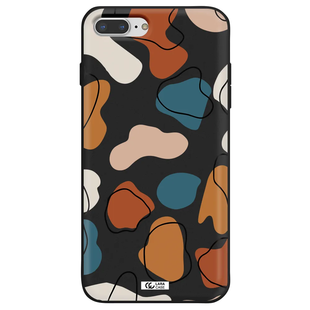 Boho Art Apple iPhone 8 plus Silicone black Case