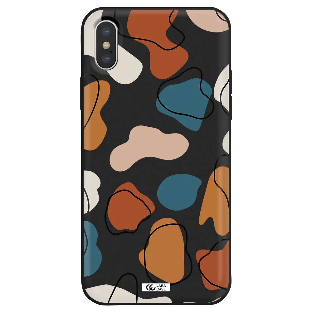 Boho Art Apple iPhone X Silicone black Case