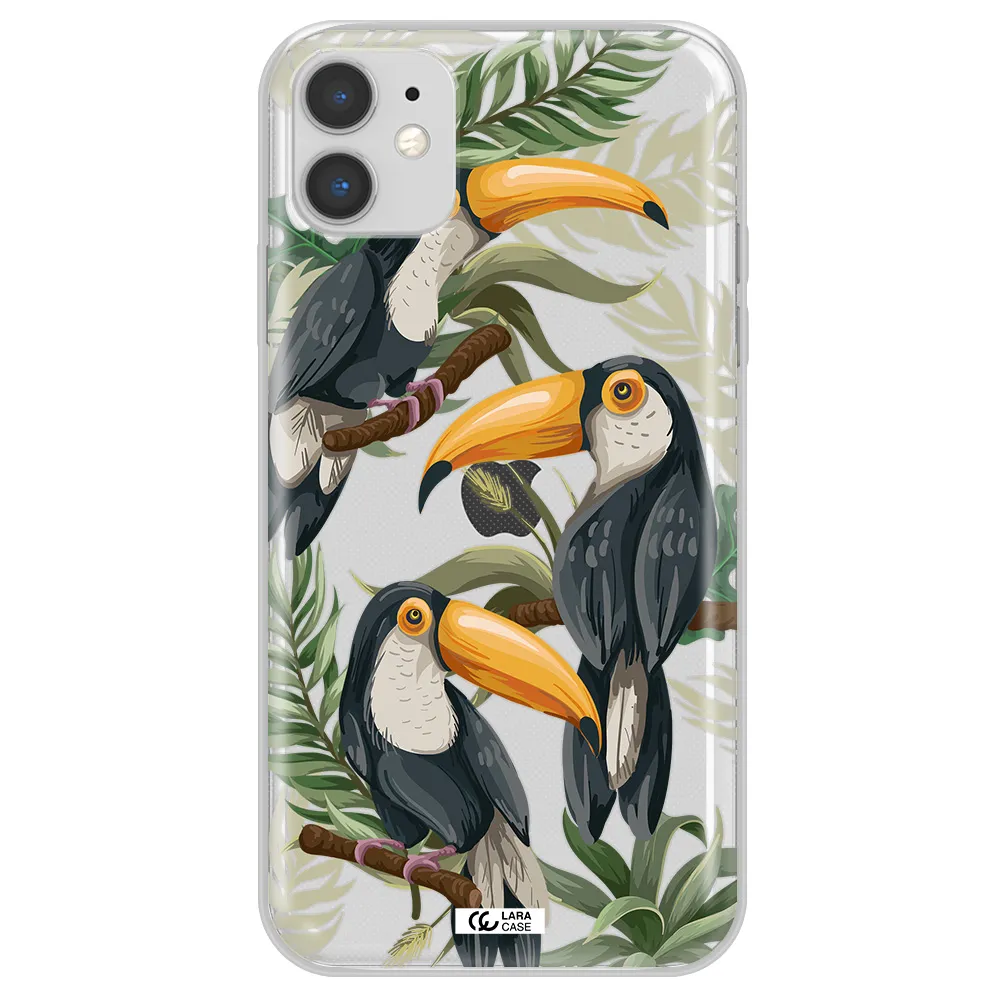 Tropical Bird Apple iPhone 11 Clear TPU Case