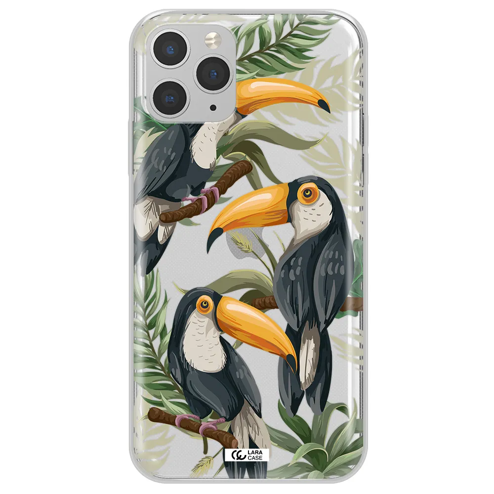 Tropical Bird Apple iPhone 11 pro Clear TPU Case