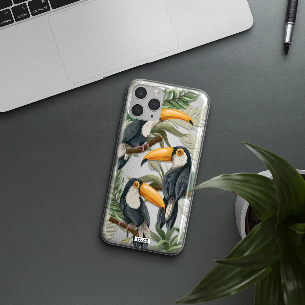 Tropical Bird Apple iPhone 11 pro Clear TPU Case