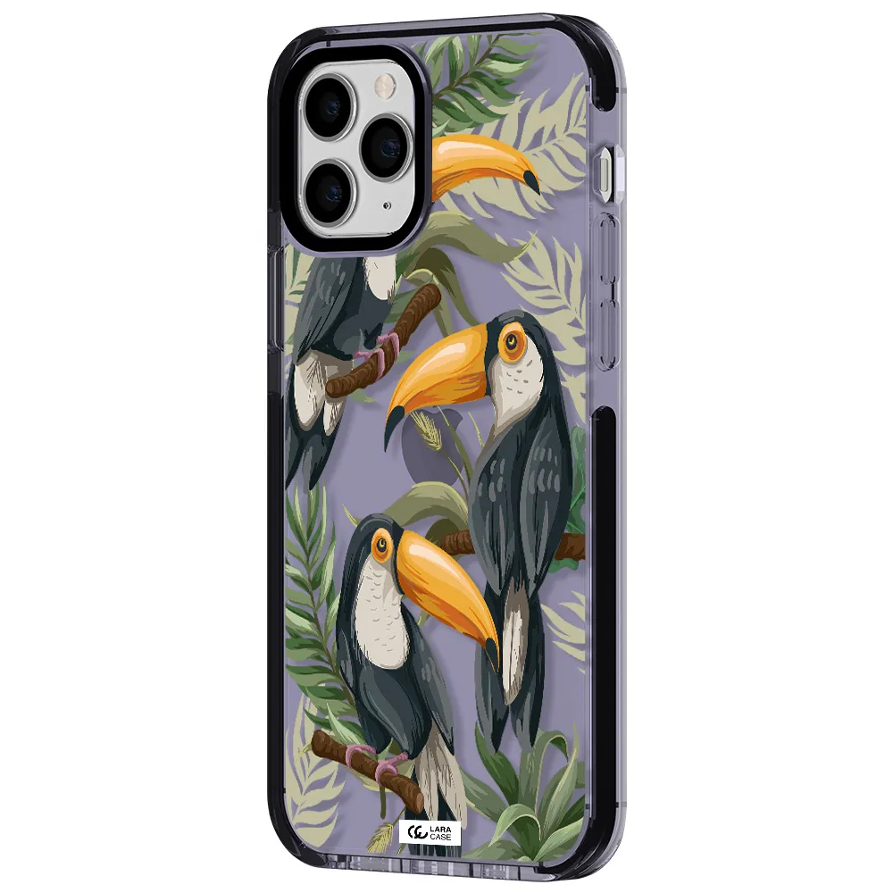Tropical Bird Apple iPhone 11 pro impact Lilac Case