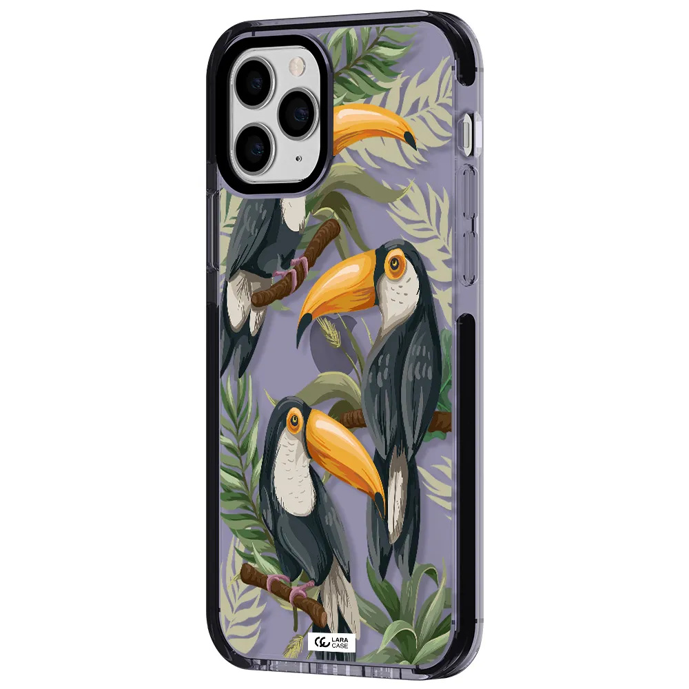 Tropical Bird Apple iPhone 11 pro max impact Lilac Case