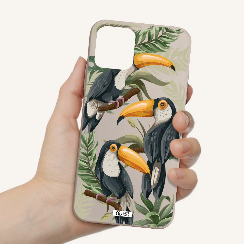 Tropical Bird Apple iPhone 11 pro Silicone Stone Case