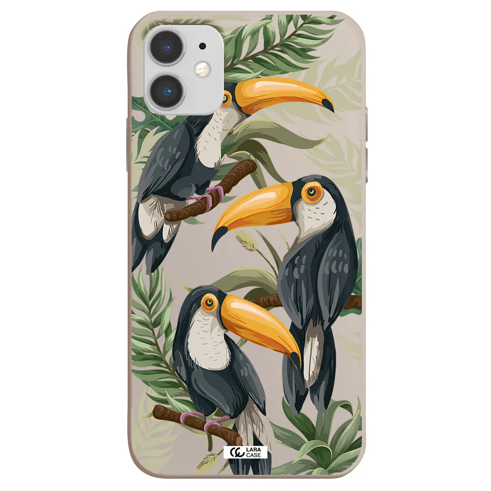 Tropical Bird Apple iPhone 11 Silicone Stone Case