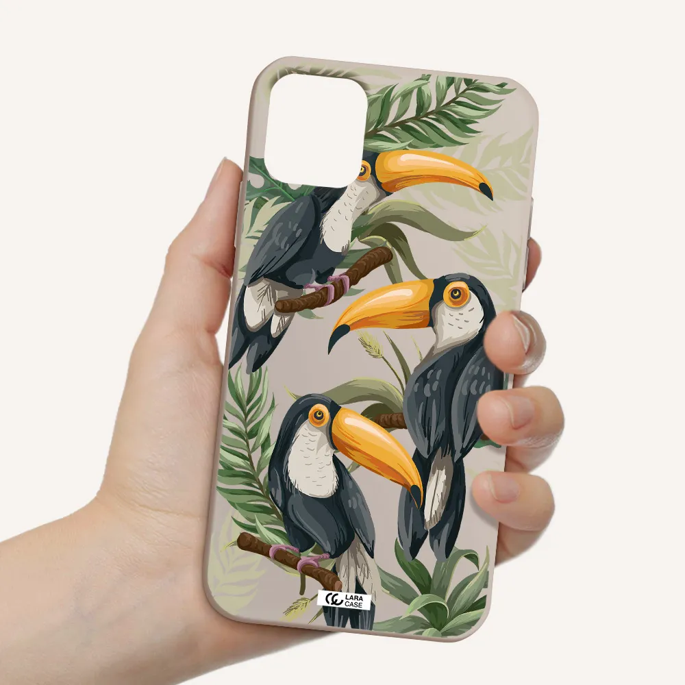 Tropical Bird Apple iPhone 11 Silicone Stone Case