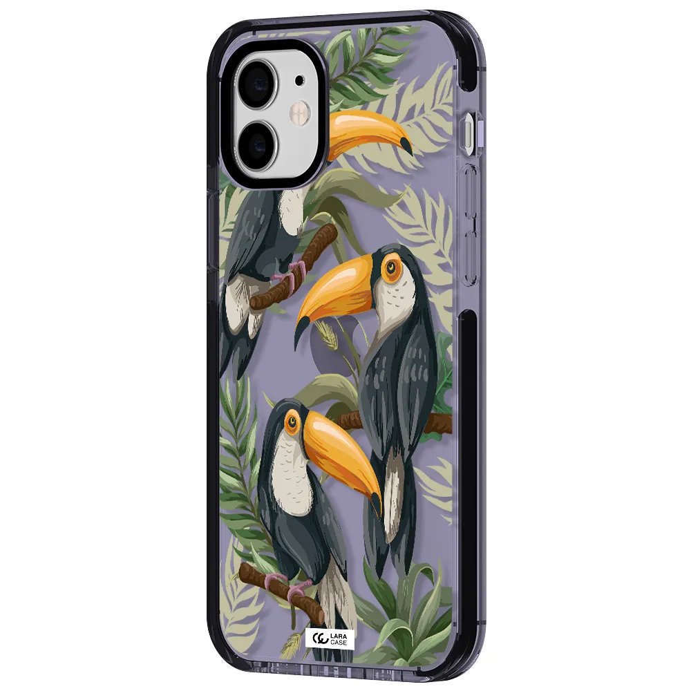 Tropical Bird Apple iPhone 12 impact Lilac Case