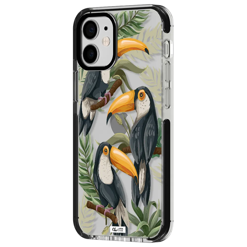 Tropical Bird Apple iPhone 12 mini impact black border Case