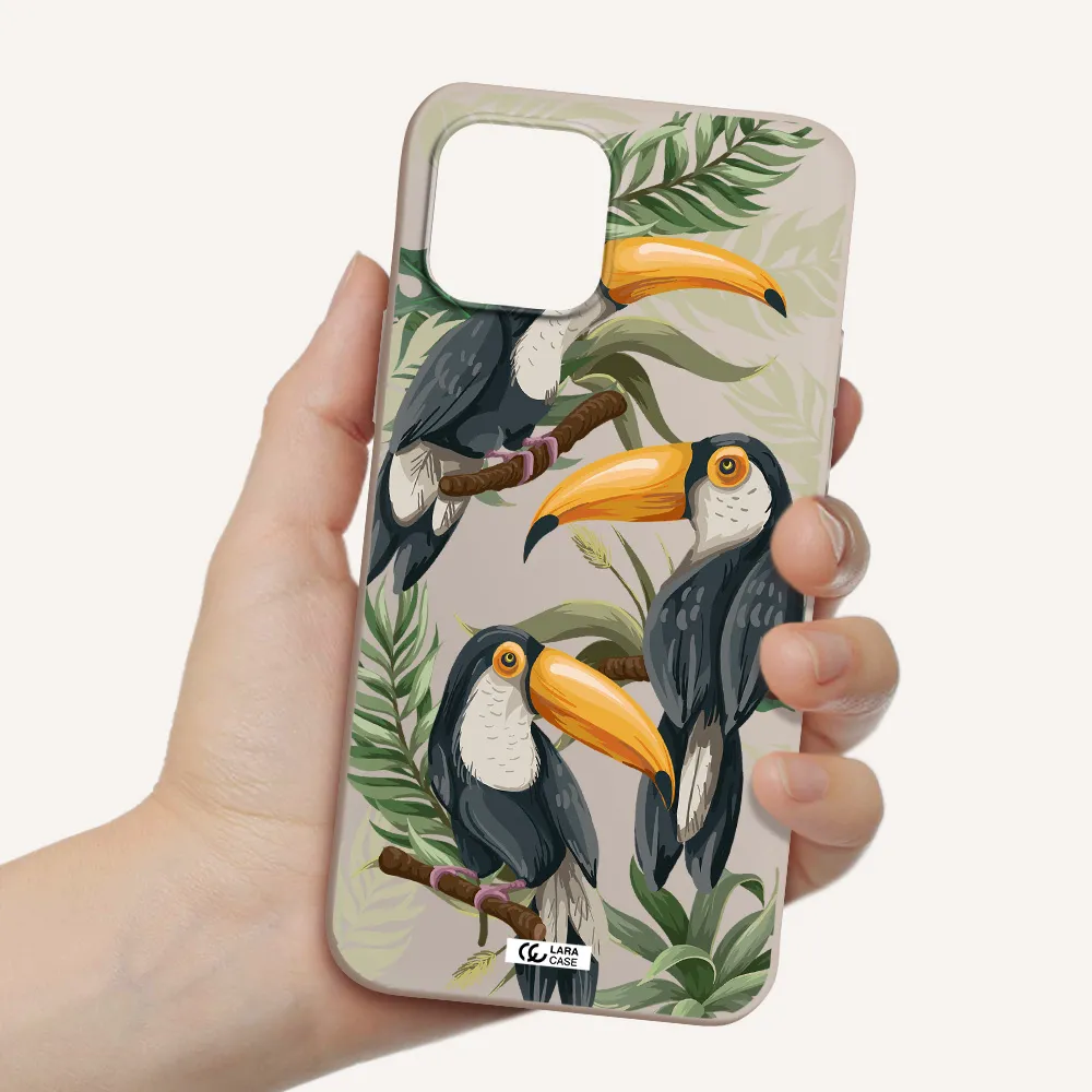 Tropical Bird Apple iPhone 12 mini Silicone Stone Case