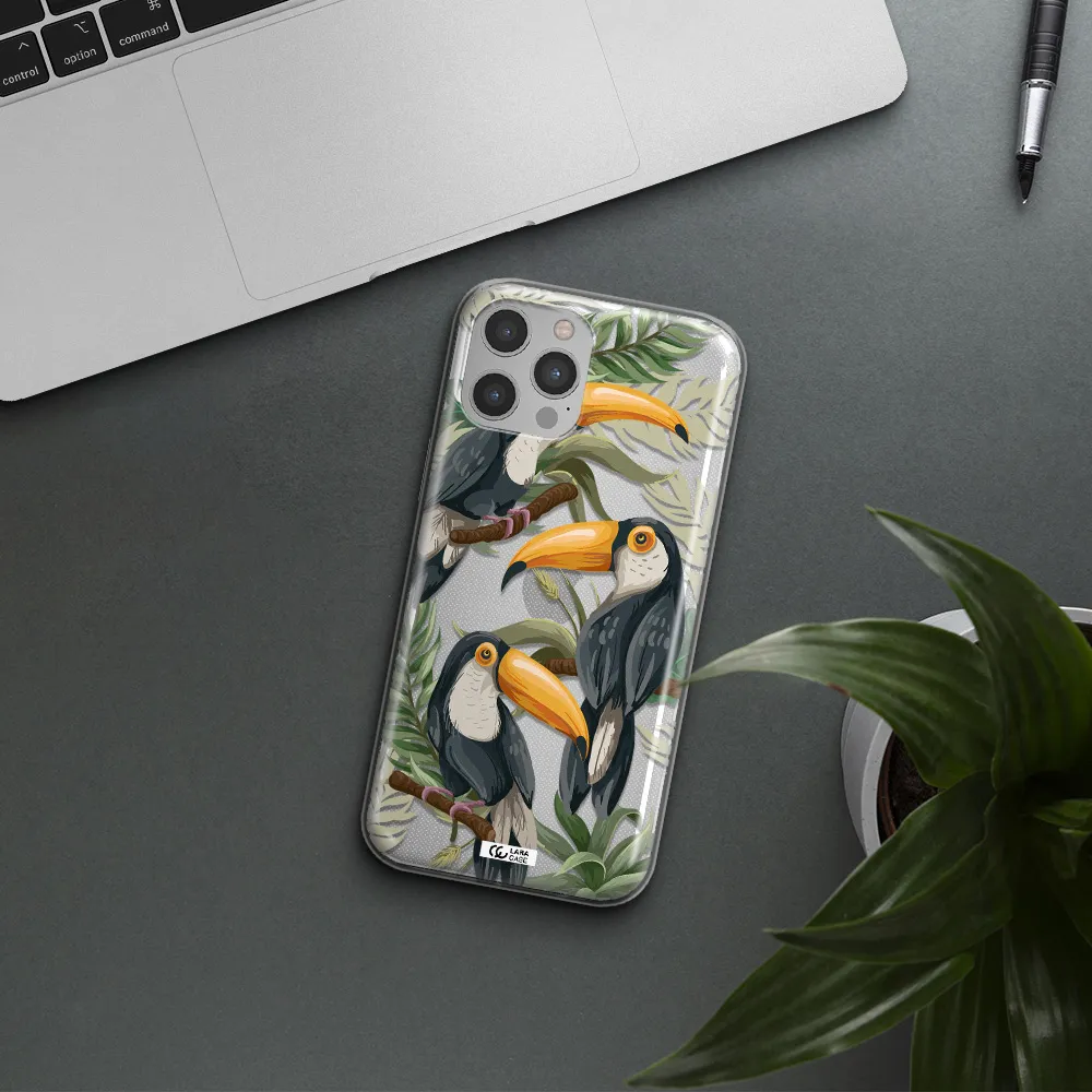 Tropical Bird Apple iPhone 12 pro Clear TPU Case