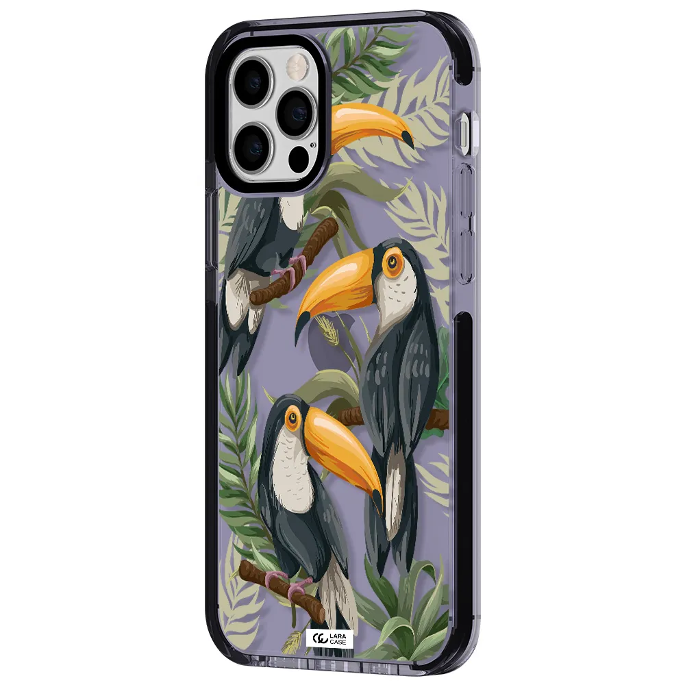 Tropical Bird Apple iPhone 12 pro impact Lilac Case