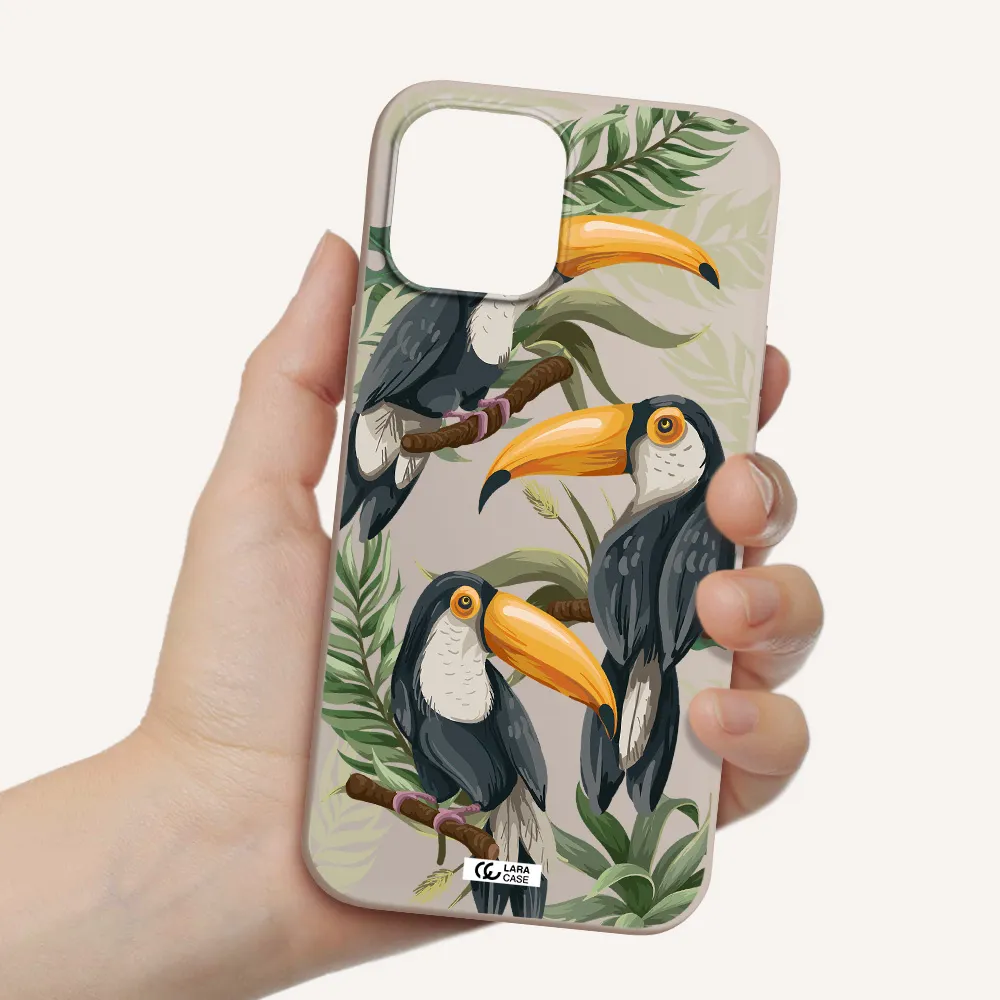 Tropical Bird Apple iPhone 12 pro Silicone Stone Case
