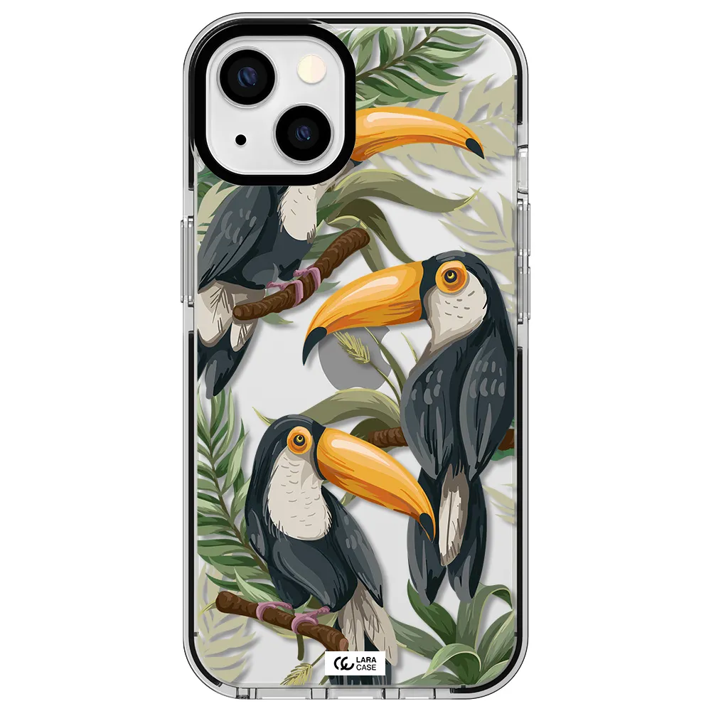 Tropical Bird Apple iPhone 13 impact black border Case