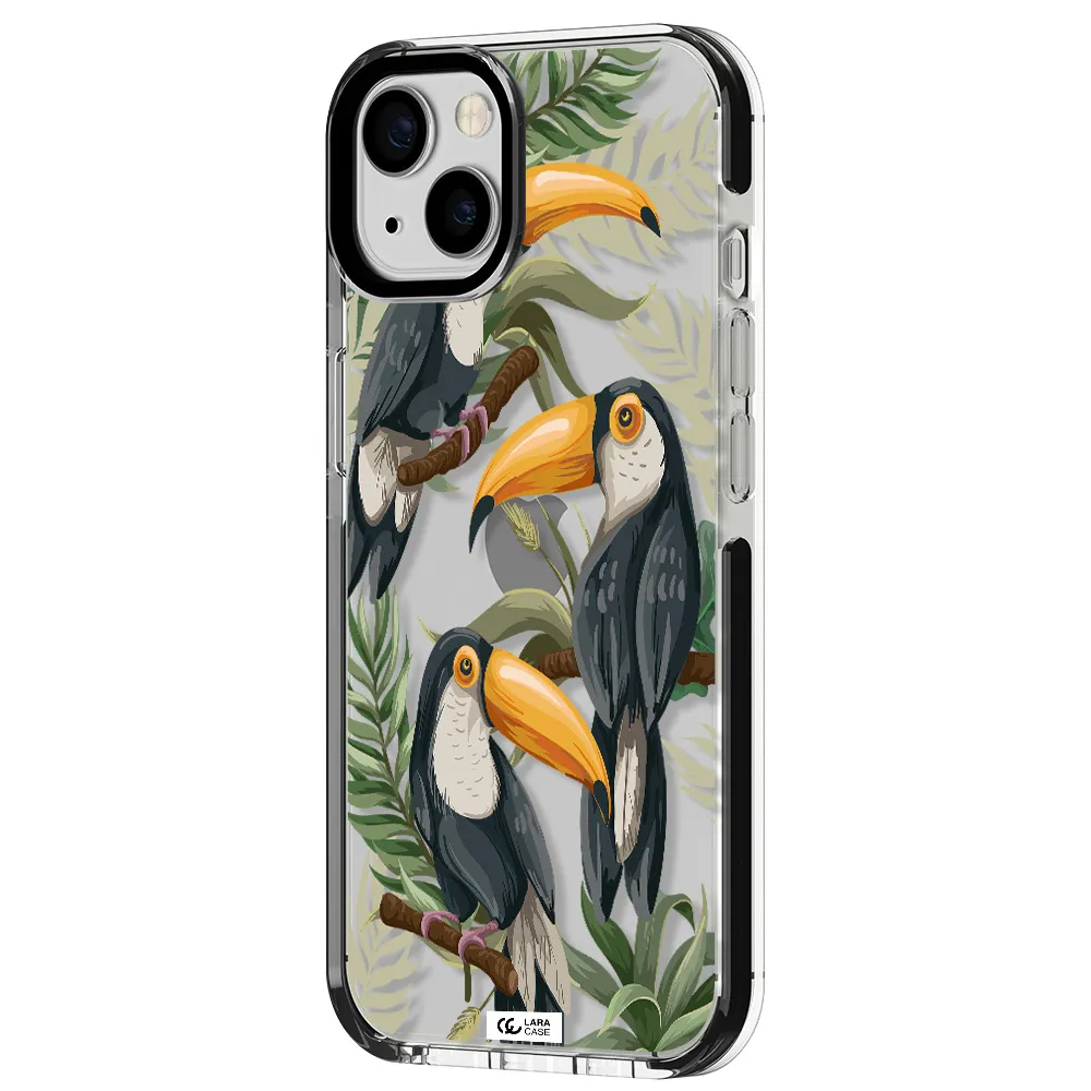Tropical Bird Apple iPhone 13 impact black border Case