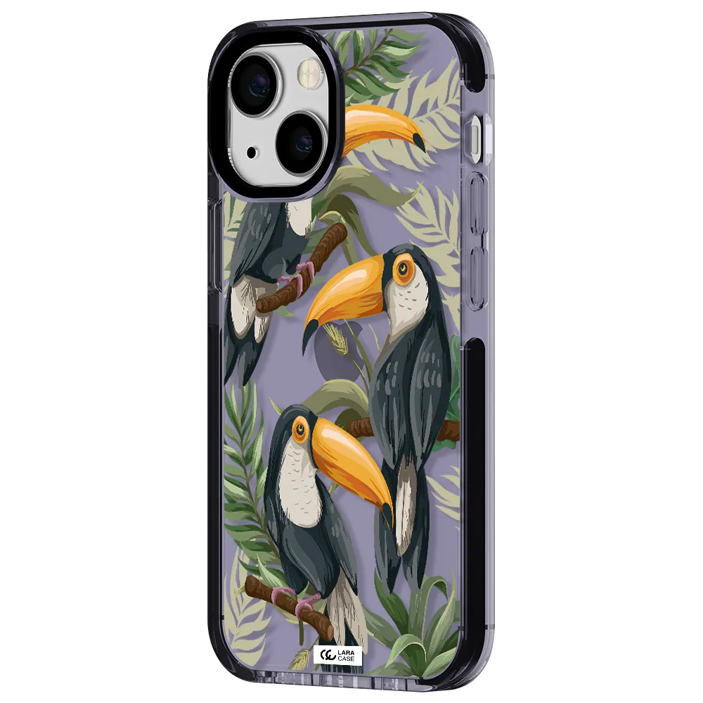 Tropical Bird Apple iPhone 13 mini impact Lilac Case