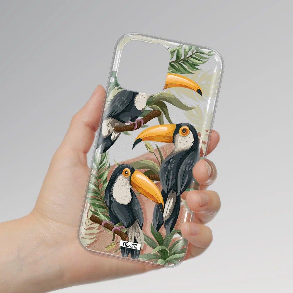 Tropical Bird Apple iPhone 13 Pro Clear TPU Case