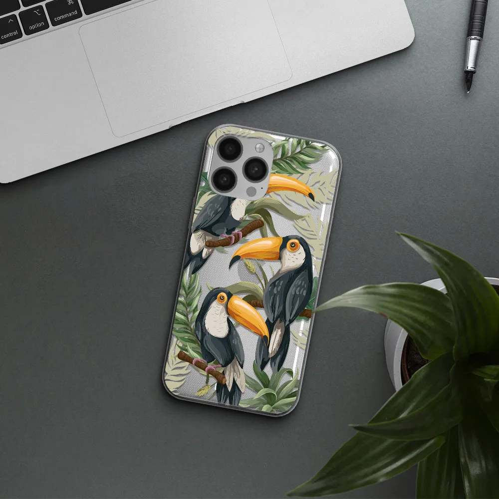 Tropical Bird Apple iPhone 13 Pro Clear TPU Case
