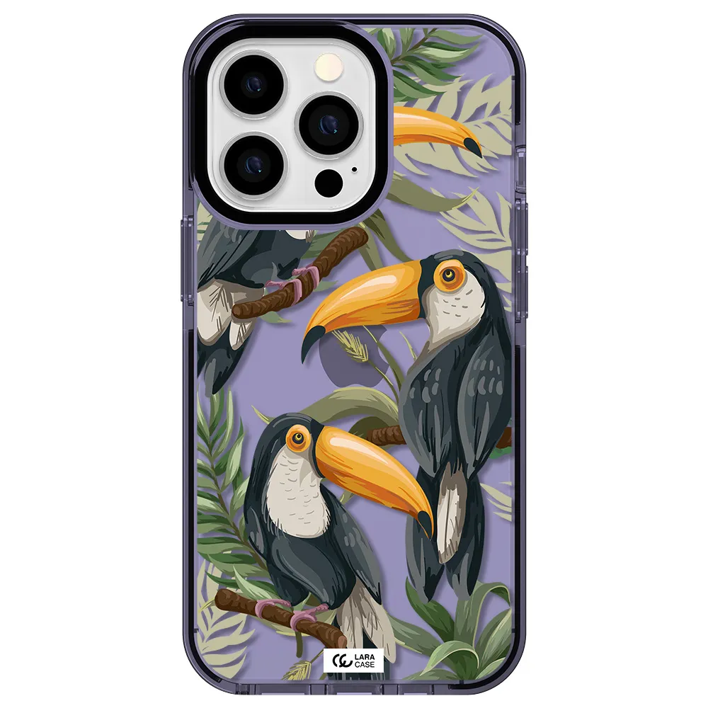 Tropical Bird Apple iPhone 13 Pro impact Lilac Case
