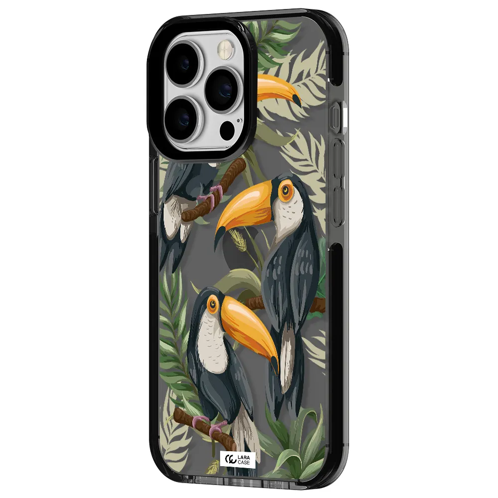Tropical Bird Apple iPhone 13 Pro impact Smoke Black Case