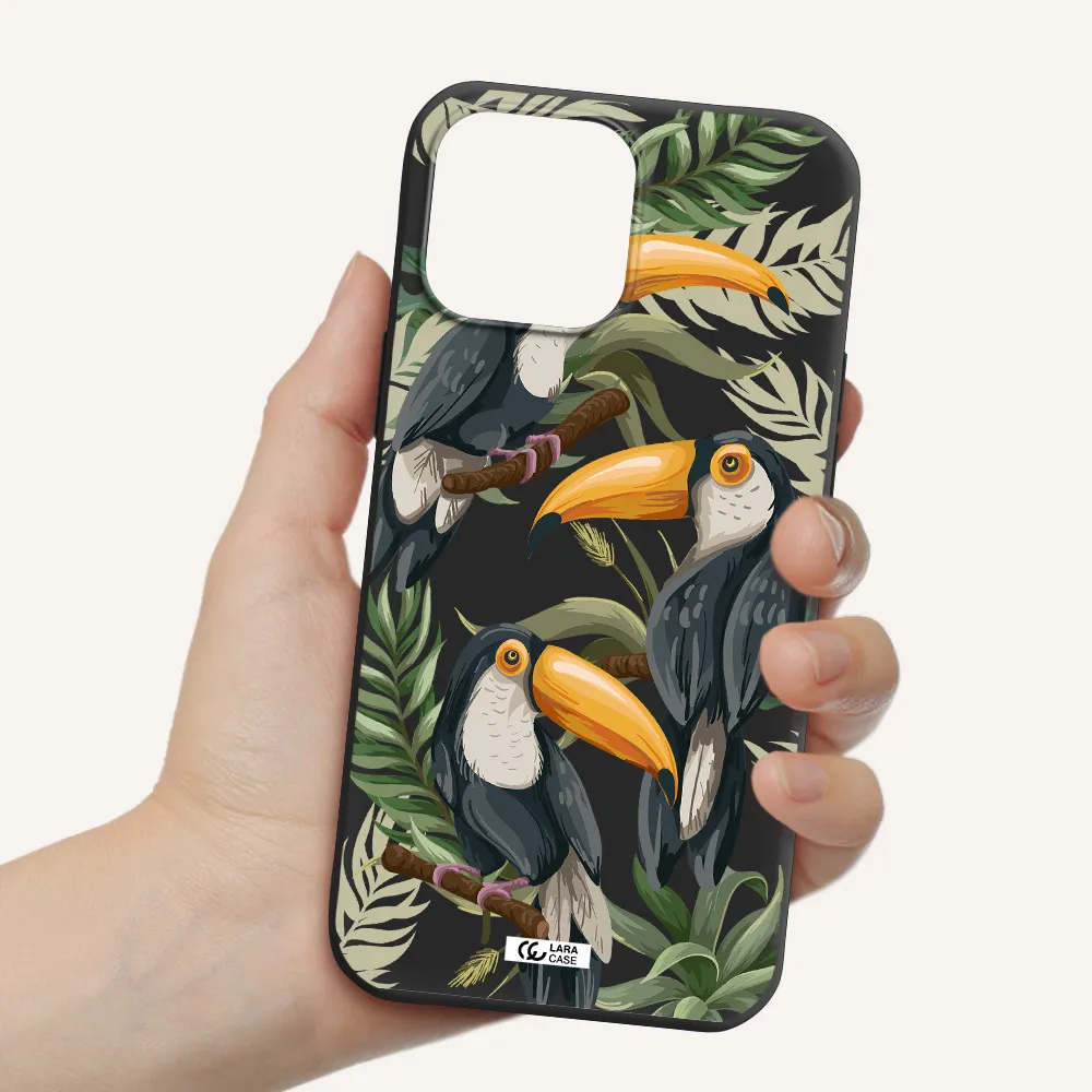 Tropical Bird Apple iPhone 13 Pro Max Silicone black Case
