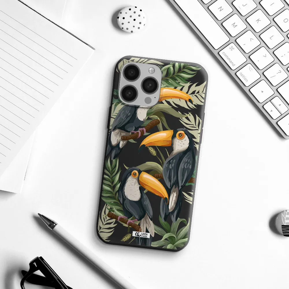 Tropical Bird Apple iPhone 13 Pro Max Silicone black Case
