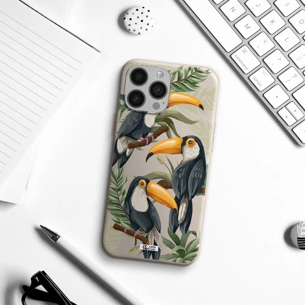 Tropical Bird Apple iPhone 13 Pro Max Silicone Stone Case