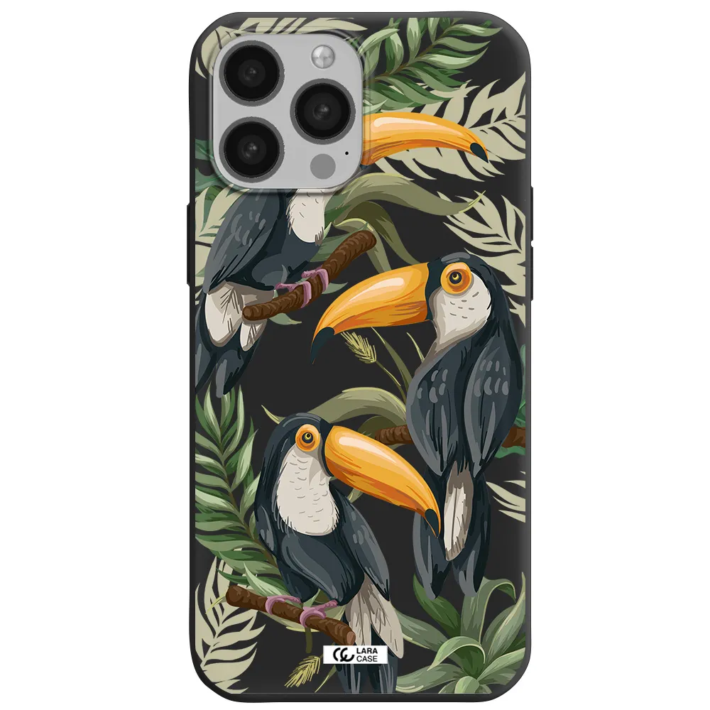 Tropical Bird Apple iPhone 13 Pro Silicone black Case