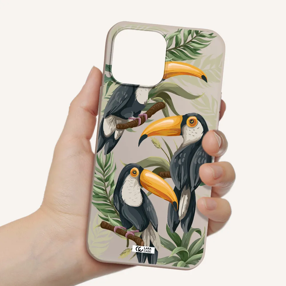 Tropical Bird Apple iPhone 13 Pro Silicone Stone Case