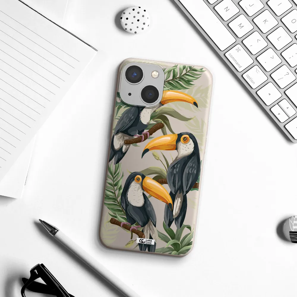 Tropical Bird Apple iPhone 13 Silicone Stone Case