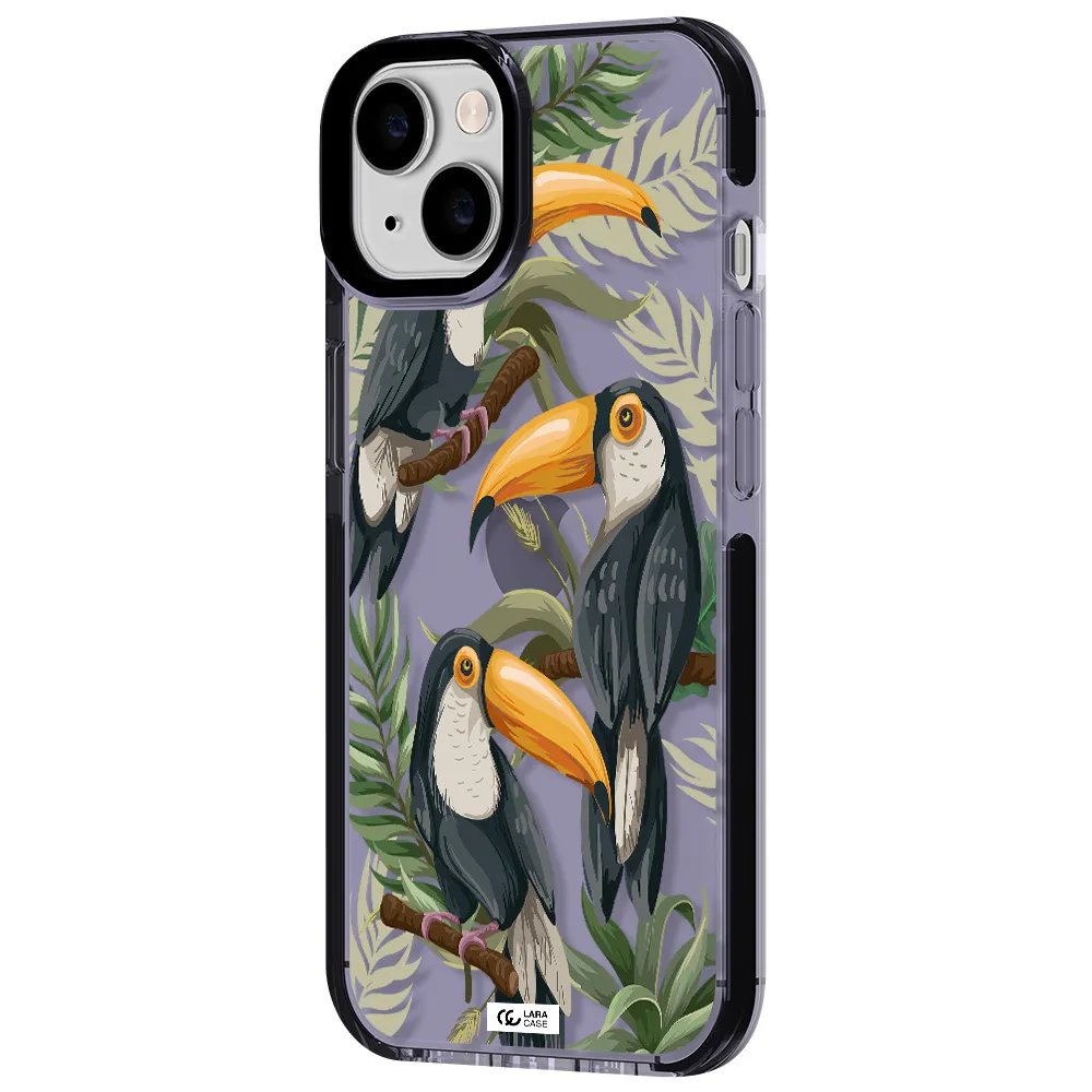 Tropical Bird Apple iPhone 14 impact Lilac Case