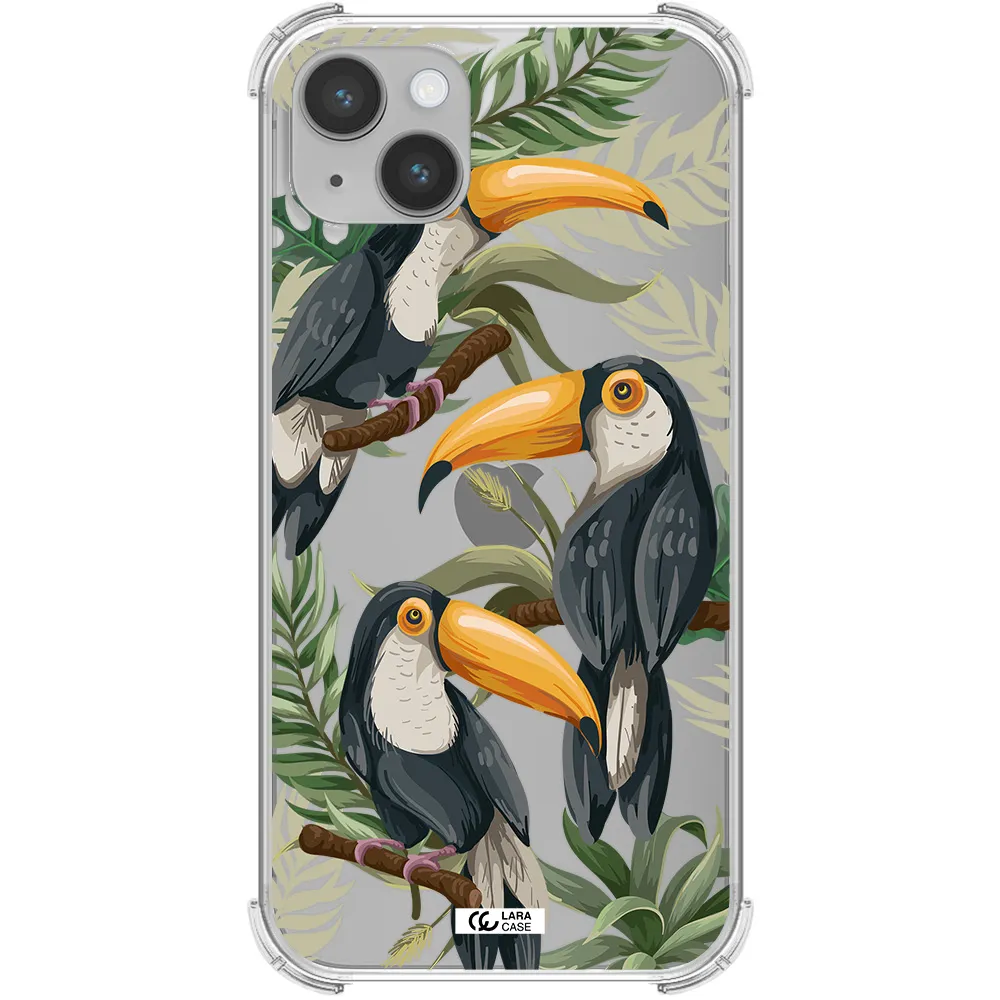 Tropical Bird Apple iPhone 14 plus Clear PC Case