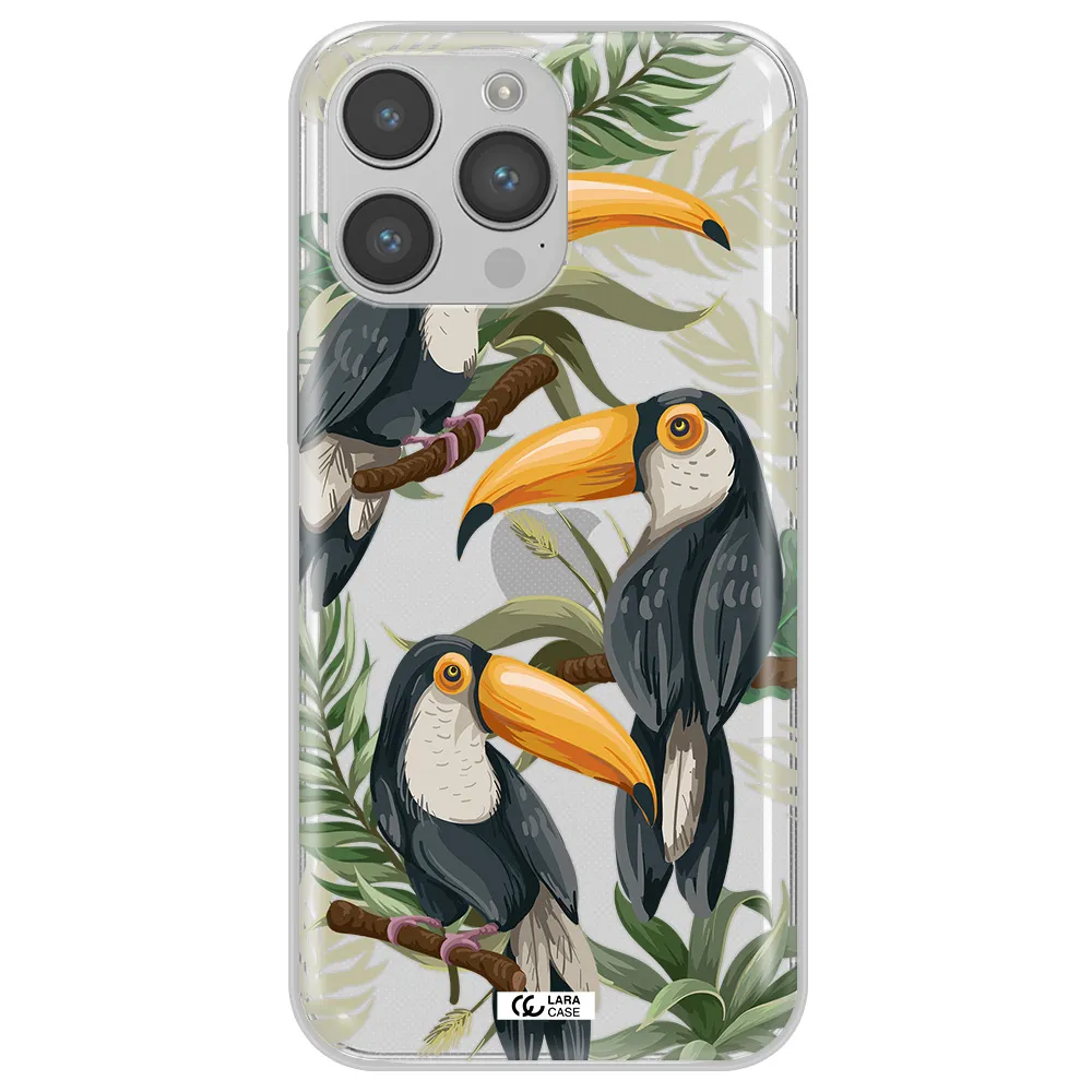 Tropical Bird Apple iPhone 14 pro max Clear TPU Case