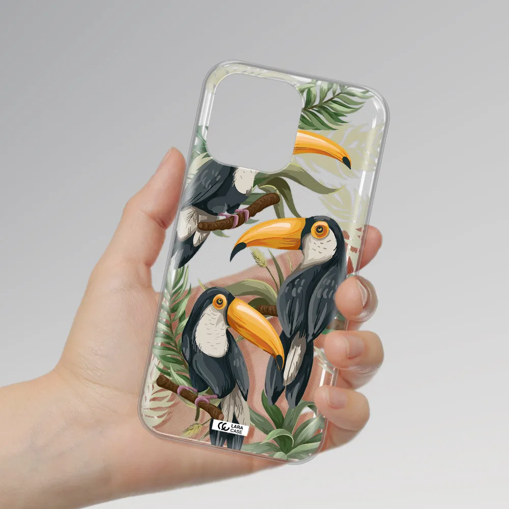 Tropical Bird Apple iPhone 14 pro max Clear TPU Case