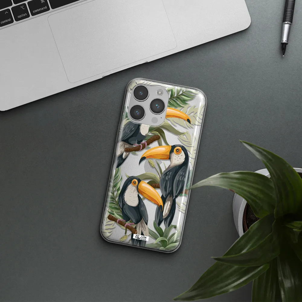 Tropical Bird Apple iPhone 14 pro max Clear TPU Case