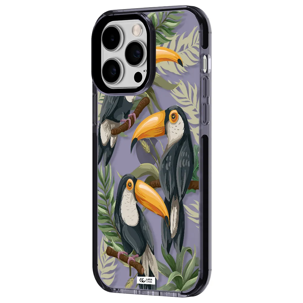 Tropical Bird Apple iPhone 14 pro max impact Lilac Case