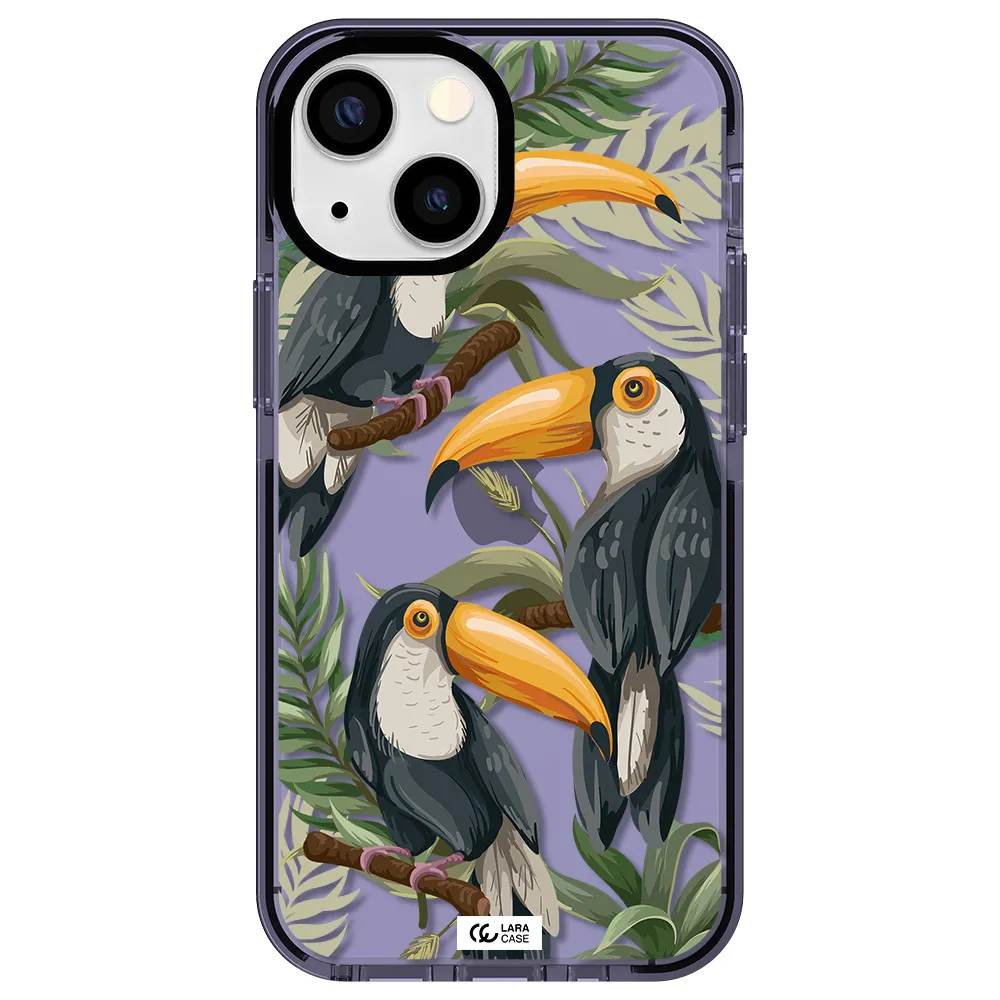 Tropical Bird Apple iPhone 15 impact Lilac Case