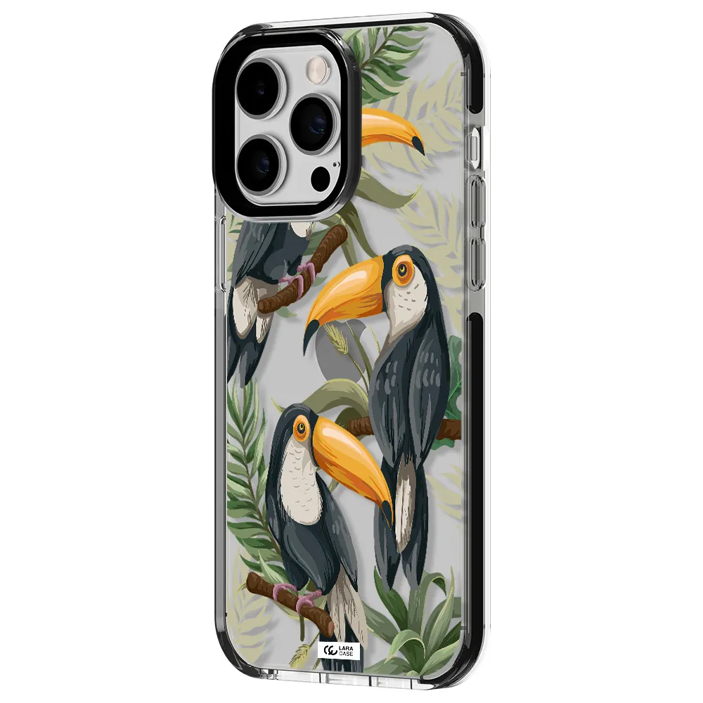 Tropical Bird Apple iPhone 15 Pro Max impact black border Case