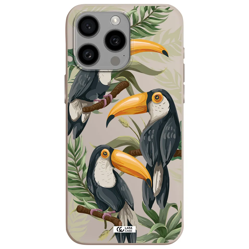Tropical Bird Apple Iphone 15 Pro max Silicone Stone Case