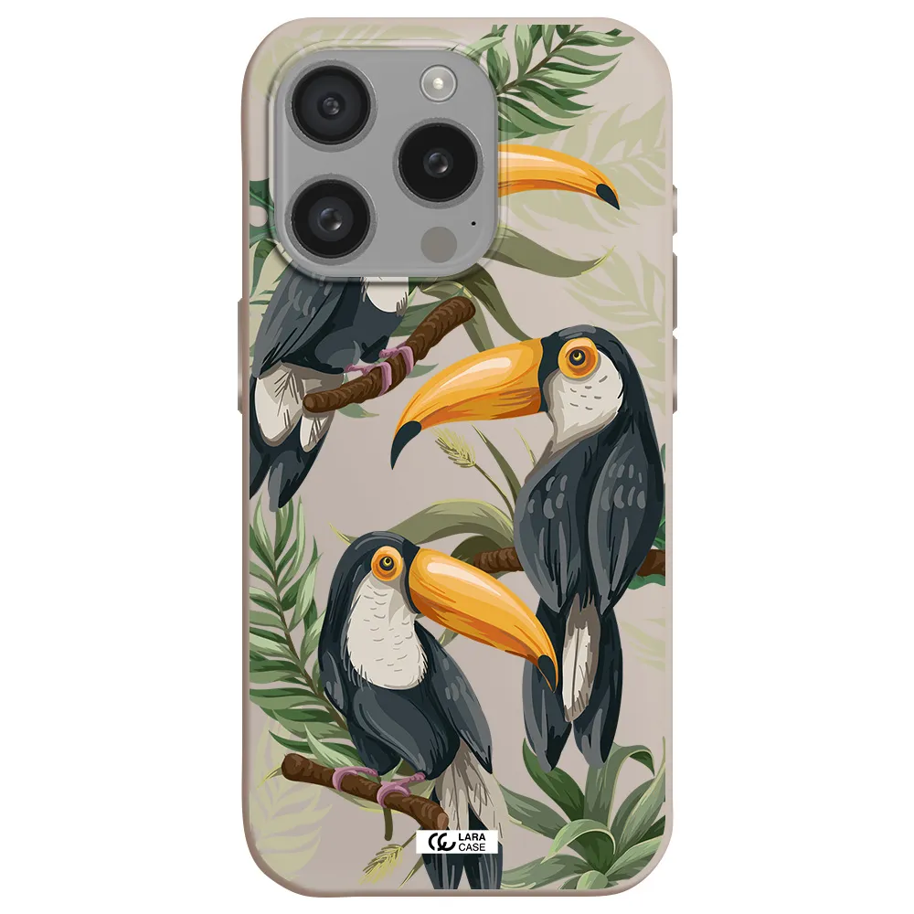 Tropical Bird Apple Iphone 15 Pro Silicone Stone Case