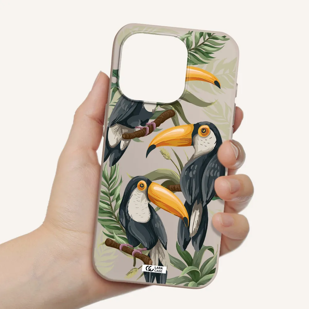 Tropical Bird Apple Iphone 15 Pro Silicone Stone Case