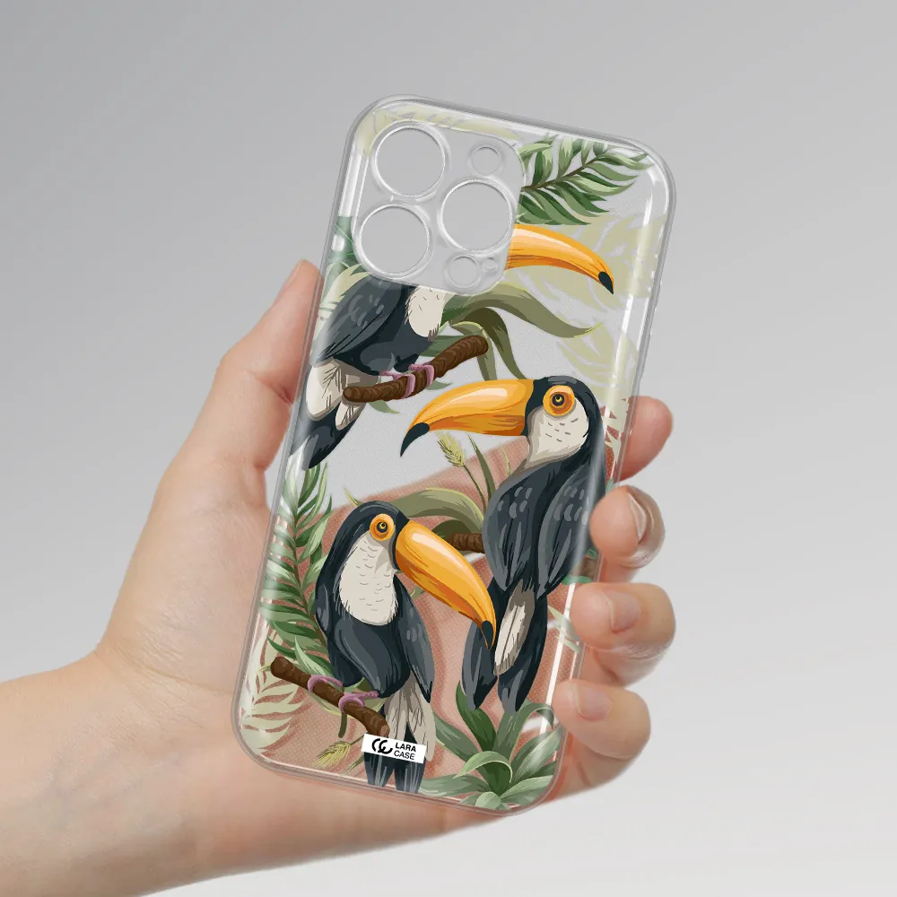 Tropical Bird Apple Iphone 16 Pro Max Clear Tpu Case