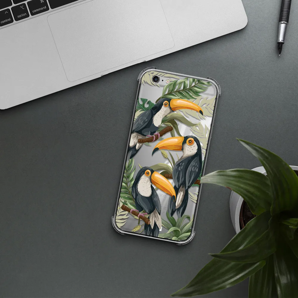 Tropical Bird Apple iPhone 6 s plus Clear PC Case