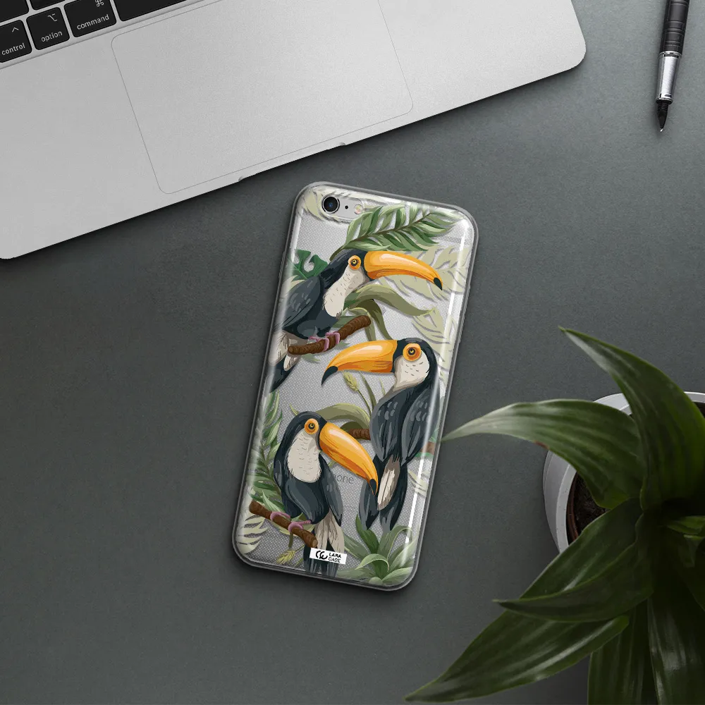 Tropical Bird Apple iPhone 6 s plus Clear TPU Case