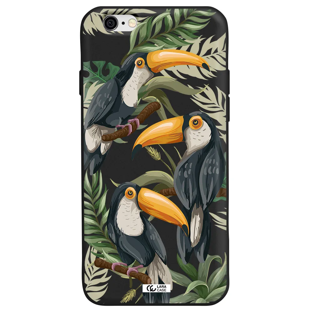 Tropical Bird Apple iPhone 6 Silicone black Case