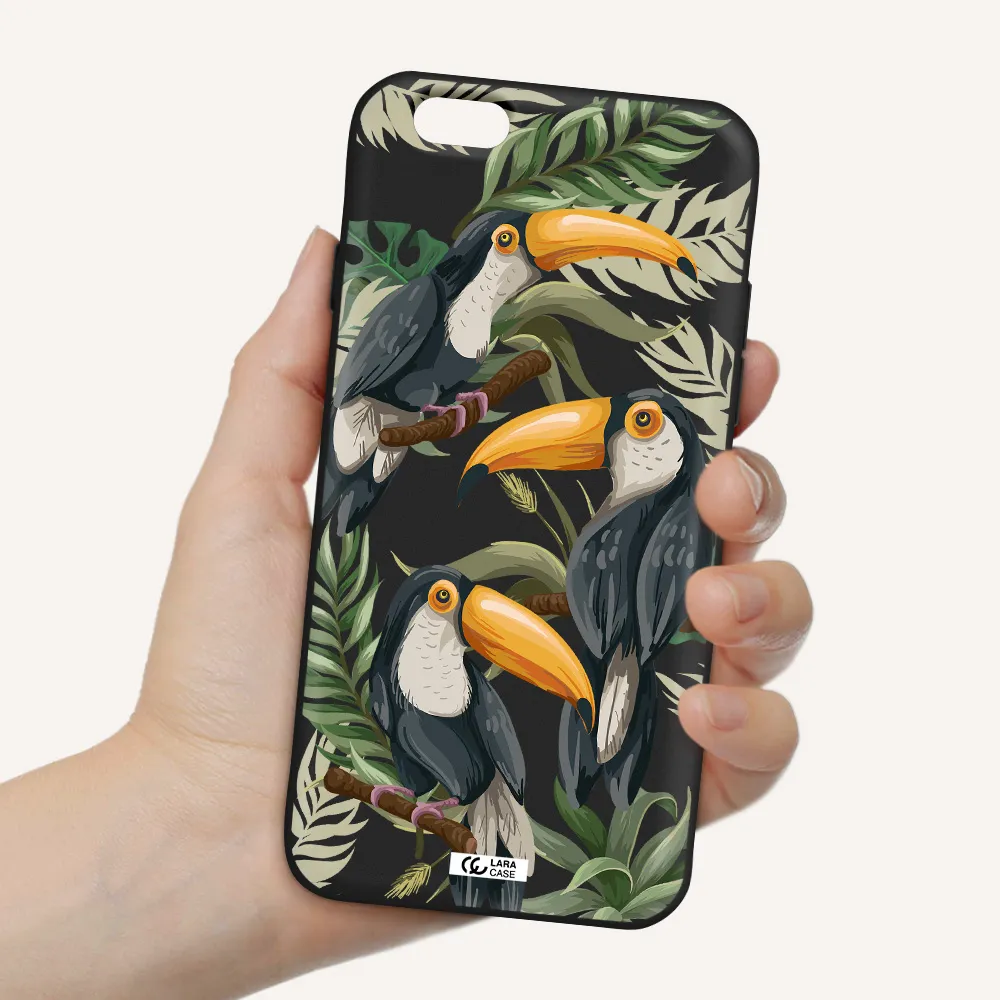 Tropical Bird Apple iPhone 6 Silicone black Case